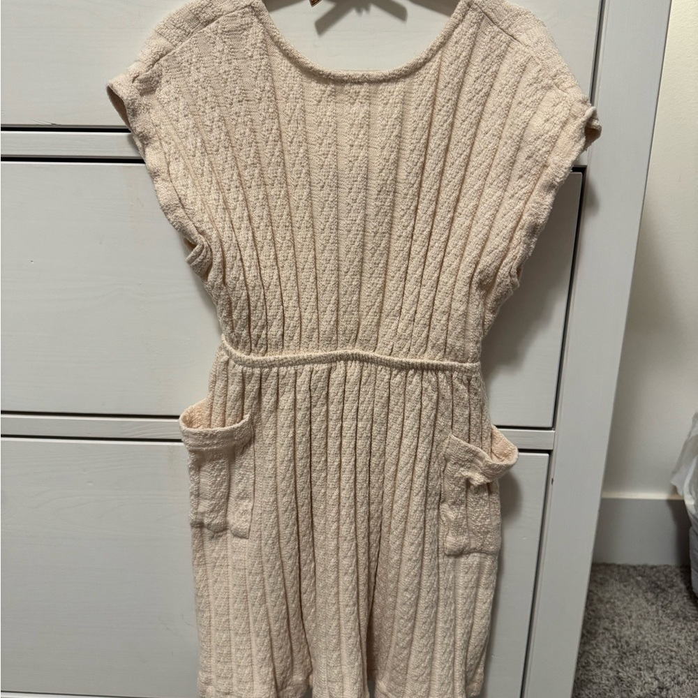 Zara Cream Textured Knit Top